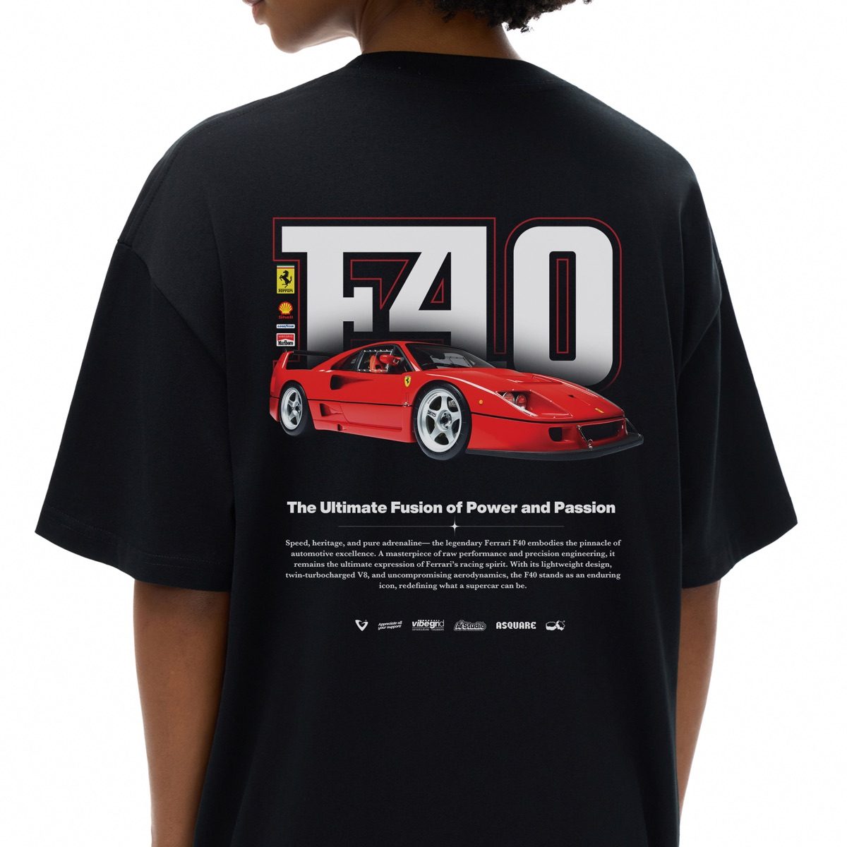 Ferrari F40, black back view